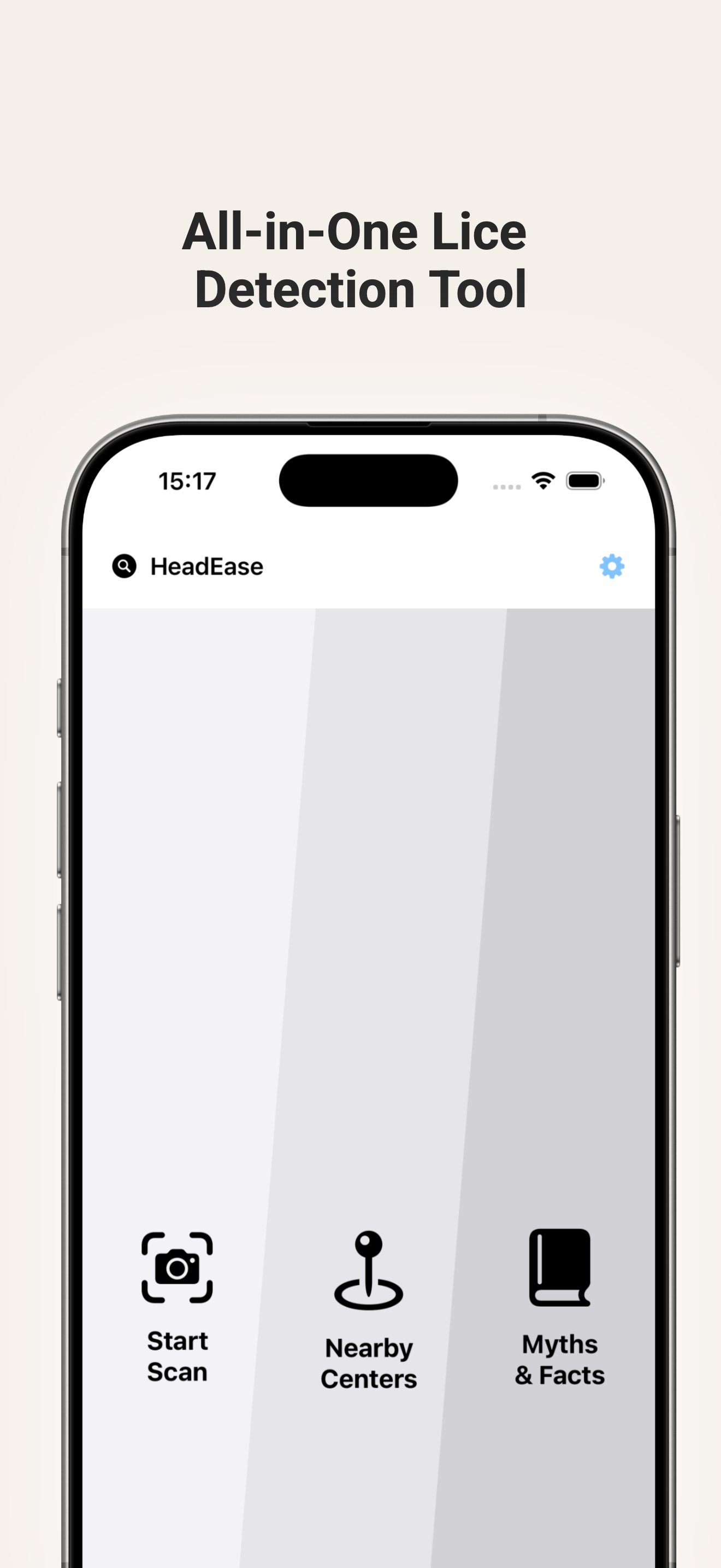 HeadEase home screen